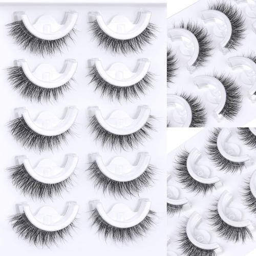 Black Natural Self Adhesive Lashes Cat Eye Lashes Wispy Self Adhesive Eyelashes No Glue Needed D-Curly Reusable Natural Strip Lashes Cat Eye False Eyelashes Natural Look by Zegaine