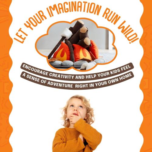Pretend Campfire - Sensory Play Pretend Camping Set for Kids with Plush Fire, Logs and Stones - 17 Pieces - Safe, Soft, Fake Fire Pit - Felt Toy Campfire Playset for Kids