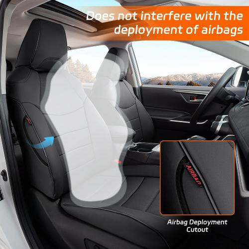 Ranaya Custom Fit Seat Covers for Subaru Forester 2019–2024 (2.5i, Premium, Sport, Limited, Touring) & 2022–2026 Wilderness, Full Set Front & Rear, Waterproof Leatherette, Pet & Kid Friendly (Black)