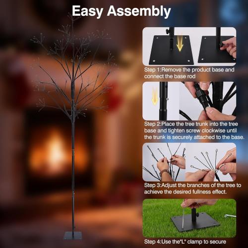 Lomotech Chritsmas Tree Lights - 216 LEDs 5Ft Artificial Christmas Tree with Timer, Includes 14 LEDs Twinkle Lights for Holiday, Wedding, Party, Christmas Decorations (Warm White)