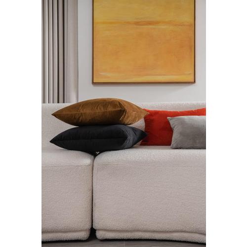 DEZENE Throw Pillow Cases 16x16 Golden Brown: 2 Pack Cozy Soft Velvet Square Decorative Pillow Covers for Farmhouse Home Decor