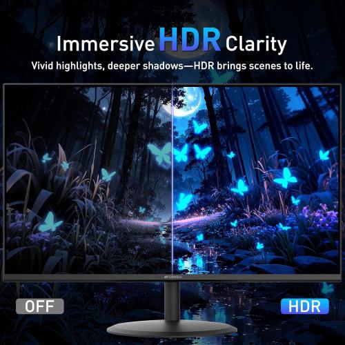 SANSUI 22 Inch 120Hz Monitor, FHD Computer Monitor 4000:1 Contrast Ratio with Adaptive Sync, HDR 100% sRGB, HDMI x 2, VESA Mount, Eye Care for Home/Office (ES-22X3AH, One HDMI Cable Included).