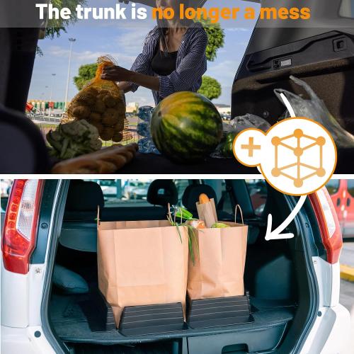 Colingmill 4 Pcs Car Trunk Storage Organizer Blocks for Felt Carpet Free Association Trunk Organizer Multipurpose Containment System