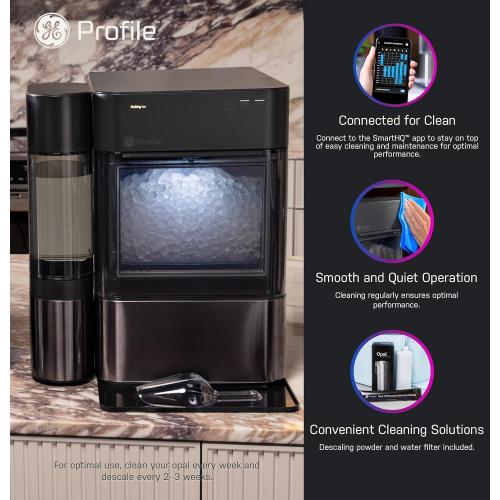 Profile GE Profile Opal 2.0 XL with 1 Gallon Tank, Chewable Crunchable Countertop Nugget Ice Maker, Scoop Included, 38 lbs in 24 Hours, Pellet Ice Machine with WiFi & Smart Connected, Black Stainless