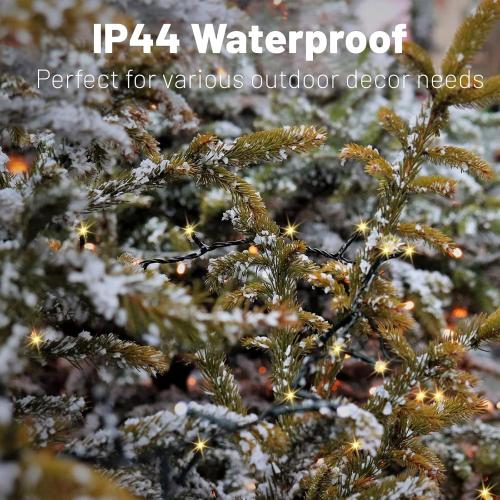 100FT 300 LED Christmas String Lights Outdoor Tree Lights Green Wire Twinkle Lights for Bedroom with 8 Modes Memory Function & Timer Plug in Xmas Decorations Holiday Indoor Decor Warm White