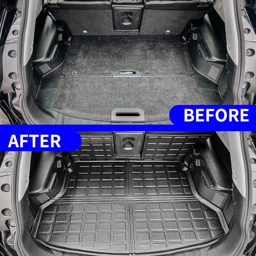 Rongtaod Cargo Mat Compatible with 2014-2020 Nissan Rogue Trunk Mat Cargo Liner All Weather Back Seat Cover Protector 2019 Rogue Accessories (Backrest Mats Trunk Mat)