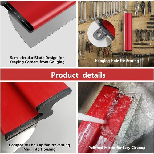 Suokoun 24 Inch Drywall Skimming Blade, 0.38mm Stainless Steel Blade, Drywall Knife