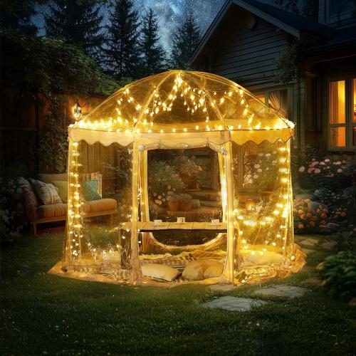 VEVOR Upgraded Pop Up Bubble Tent for 4-8 People, Need Simple Assembly -  Large Outdoor Clear Bubble Tent Dome, Weatherproof Clear Tent Shelter for Outdoor Activities, Events, and Parades