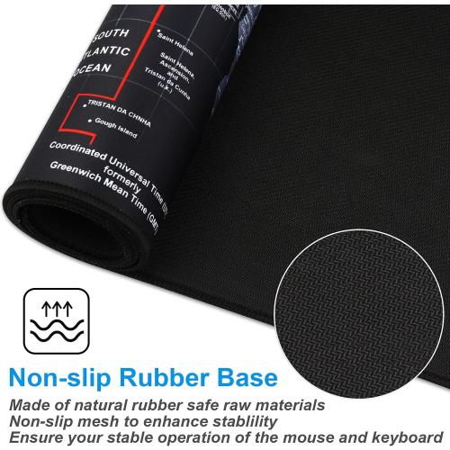 XXL Professional Large Mouse Pad & Computer Game Mouse Mat (35.4x15.7x0.1IN, Map) (90 * 40 Map)