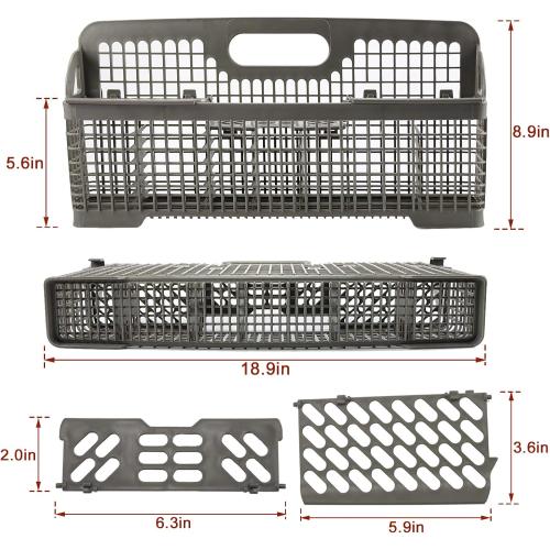 AMI PARTS 8531233 WP8562043 Universal Dishwasher Silverware Basket Replacement Fit for Whirlpool Kitchenaid Dishwasher Utensil Rack Basket, Replaces 8531233,8562043, WP8531233VP