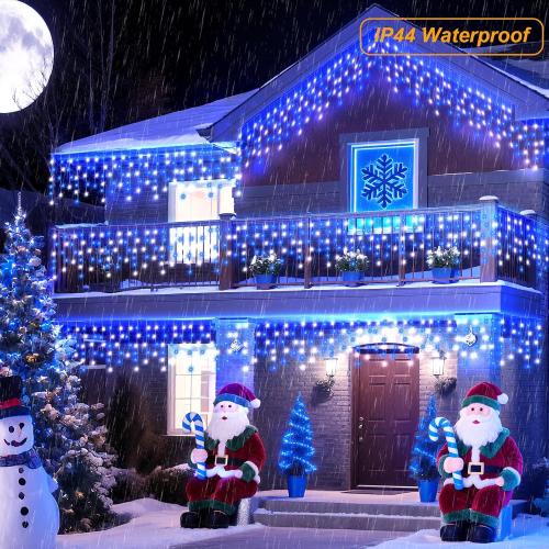 35 Colors Icicle Lights for Outside, 48FT Icicle Christmas Lights | Outdoor Roof Christmas Lights with Remote, Color Changing LED Hanging String Lights for Roof Window Halloween Decorations