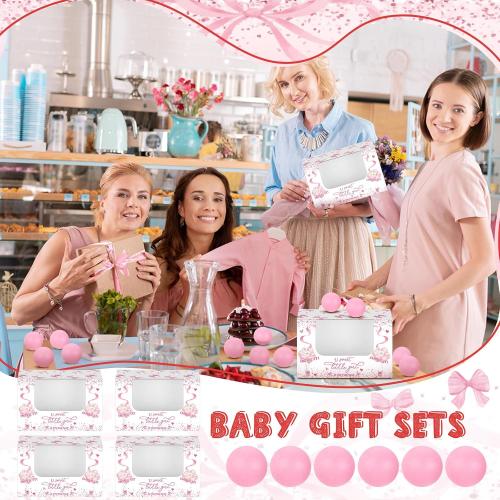 Lunmon 4 Set Pink Bow Baby Shower Twerk Game Shaking Ball