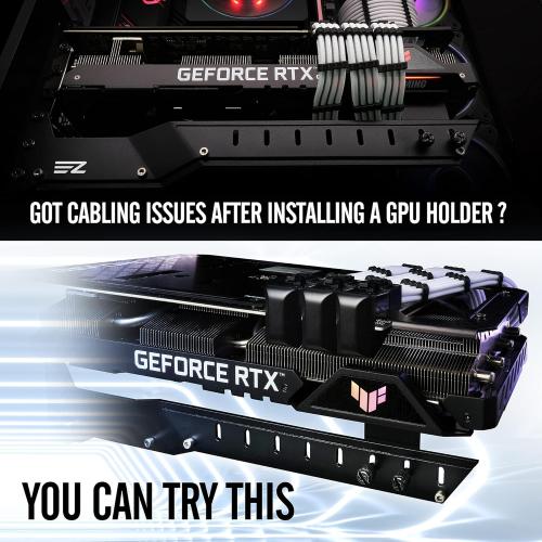 EZDIY-FAB GPU VGA PCIe 8 Pin U Turn 180 Degree Angle Connector Power Adapter Board for Desktop Graphics Card-Reverse Type 3-Pack