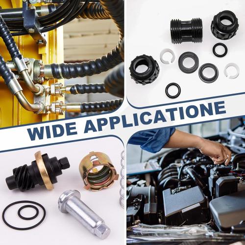 uxcell 10Pcs AS-323 O-Rings, Nitrile Rubber O-Rings 1-5/16 ID, 1-11/16 OD, 3/16 Width Round Sealing Gasket for Automotive Machine Plumbing Sealing Repair (70 Durometer, Black)