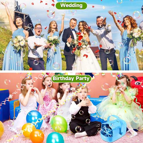Bubble Machine Automatic Bubble Blower: Durable Bubble Maker 18000  Big Bubbles Per Minute for Indoor Outdoor Wedding Birthday Party - Portable Bubble Machine for Kids Toddlers
