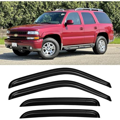 Window Rain Guards Visors for 2000-2006 Chevy Tahoe, Window Vent Wind Shades Deflectors for 00-06 GMC Yukon
