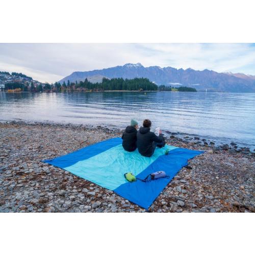 WEKAPO Beach Blanket Sandproof Waterproof, Extra Large Beach Mat, Oversized & Compact Sand Free Mat Quick Drying, Lightweight & Durable with 6 Stakes & 4 Corner Pockets