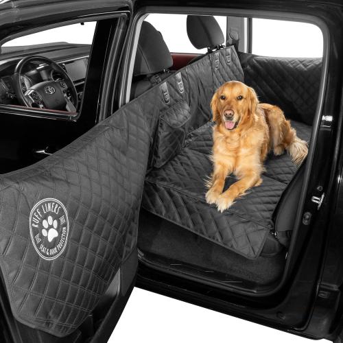 Back Seat Extender for Dogs, Medium 2025 Version – Have More Room for Your Pup – Waterproof, Door Protection, Machine-Washable & Holds Up to 400 lbs – Hard Bottom Car Seat Cover for Dogs