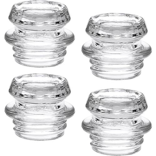 JUXYES 4 Pack Coffee Percolator Glass Top Replacement Part - Fits 2.7-3cm Opening, Clear Replacement Glass Knob for Coffee Pot, Transparent Topper for Filter Percolator