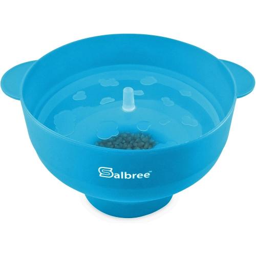 The Original Salbree Microwave Popcorn Popper Machine, Silicone Popcorn Maker, Collapsible Microwavable Bowl - Hot Air Popper - No Oil Required - The Most Colors Available (Turquoise)