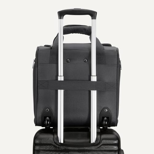 Amazon Basics Underseat Carry On Luggage with Wheels - 14 Rolling Travel Bag, Black