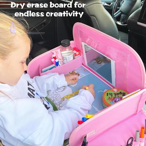 MENZOKE Kids Travel Tray for Toddler Car Seat, Road Trip Activities for Kid
