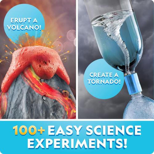 National Geographic Earth Science Kit – 100  Science Experiments & Activities for Kids, Crystal Growing, Volcano Science Kit, Rock Collection, STEM Project Toy for Boys & Girls (Amazon Exclusive)