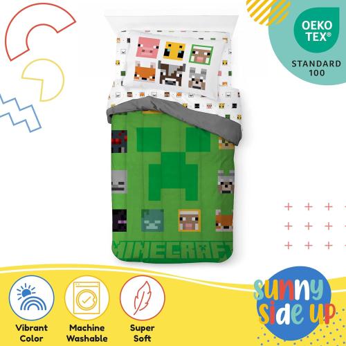 Sunny Side Up Minecraft Twin Comforter Set