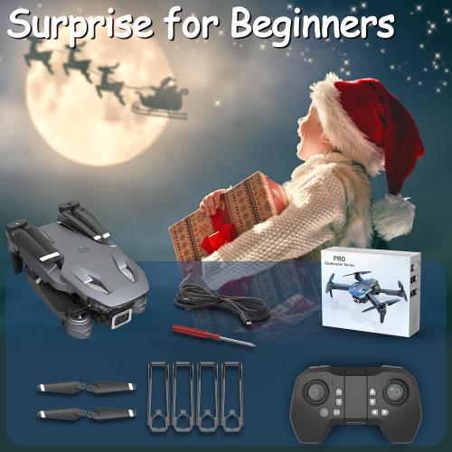 Wipkviey Drone with Camera T28 - Mini Drone 90° Adjustment RC quadcopter 1080P HD, Fpv Foldable Drones for Adults, Drones for kids, Gesture Selfy, Headless Mode, 3D Flip, drone for Beginners