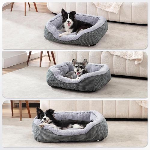 INVENHO Small Dog Bed for Small Dogs, Cat Beds for Indoor Cats Washable, Orthopedic Dog Bed, Warming Soft Calming Sleeping Puppy Bed Durable Pet Bed with Anti-Slip Bottom S(20x19x6)