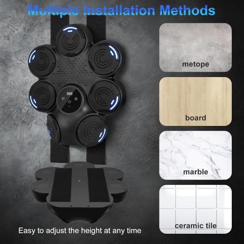 Smart Boxing Machine, 9 Speed-Modes Interactive Punching Trainer with Gloves, Music Boxing Machine Punching Equipment, Home Workout Boxing Target Machine with Wall Mounted