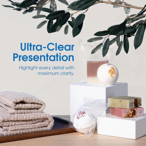 Spartan Industrial - 2 X 3 (1000 Count) Resealable Adhesive Crystal Clear Cello Poly Bags for Bracelet Packaging, Gifts, Party Treat Bags - Self Seal & Reinforced