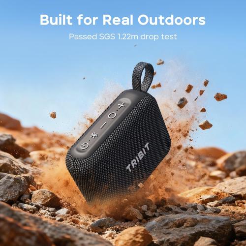 Tribit PocketGo Portable Bluetooth Speaker, 7W, IP68 Waterproof, 20H, Green