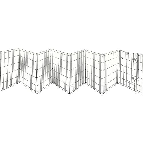Dog Playpen - Foldable Metal Exercise Puppy Play Pen with 8 24x30in Panels - Indoor/Outdoor Pen with Door for Dogs, Cats or Small Animals by PETMAKER
