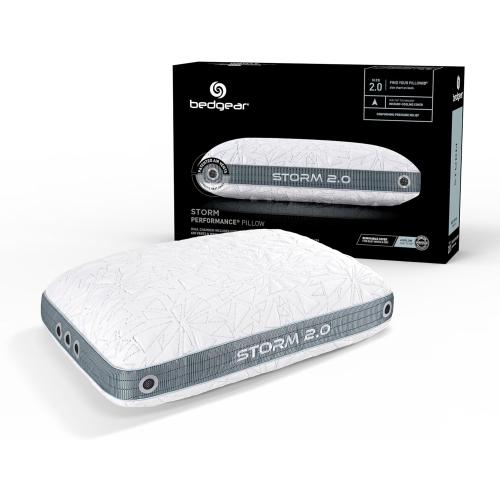 Bedgear Storm Performance Pillow – 2.0 - Cooling Bed Pillow for Hot Sleepers - Medium Firmness Pillow for All Sleep Positions, Washable & Removable Cover - 20 W x 26 L x 5.75 H