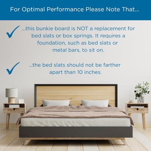 Meliusly Heavy Duty 10mm Bunkie Board Twin XL Size (38x79'') Patent Pending Low Profile Bed Board Design - Breathable, Noise Minimizing, Moisture Resistant Bunkieboards, Low Profile Bed Support