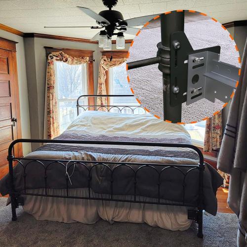 Headboard Adapter Kit, 2 PCS Headboard Brackets for Metal Bed Frame, Full to Queen Conversion Kit