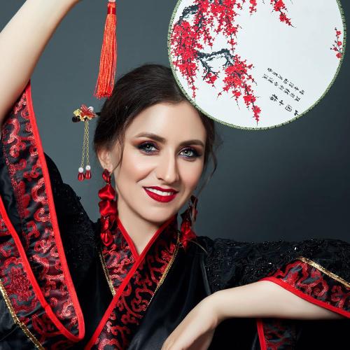 WILLBOND 6 Pcs Hair Sticks for Women Wooden Chinese Hair Chopsticks Accessories Asian Japanese Floral Stick Retro Tassel Flower Vintage Hairpins Handmade for Hairstyling Long Curly(Elegant Style)