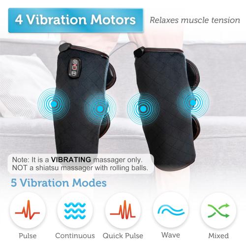 COMFIER Heated Knee Massager with Vibration & Heat, Wrap-Around Knee Heating Pad Pair, Knee Warmers for Men Women Seniors, FSA Eligible HSA,Valentine’s Day Gifts for Her Him