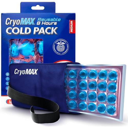 Cryo-Max Cold Pack, 8 Hour Reusable Cold Therapy Ice Pack for Elbows, Knees, Neck   More, Medium, 6 x 12 (1 Count)