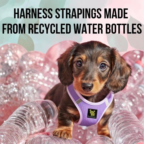 EcoBark Step in Dog Harness, Small & Medium Breed Dogs, Lavender, Medium | Reflective & Adjustable Body Halter Vest, Soft Mesh Toy Breed Dog Harness, No Pull, No Choke & Escape Proof Harnesses