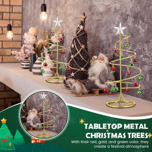 Hicarer 2 Pcs 11.4 Christmas Ornament Display Tree, Stylish