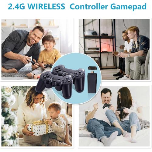Retro Gaming Console, Retro Game Console, Wireless Retro Game Console, Plug & Play Video TV with 25000  Built-in Games, 4K HDMI Output, and 2.4GHz Wireless Controller, 9 Classic Emulators, Black