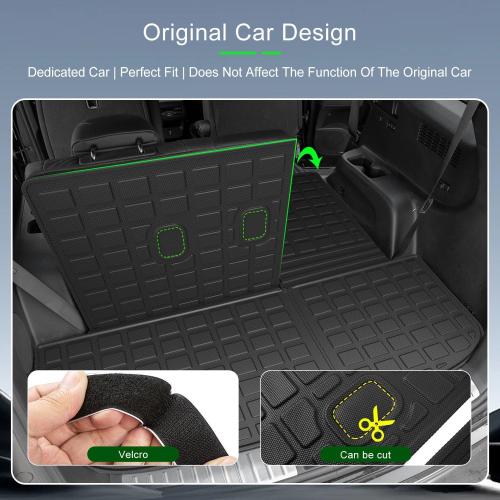 xipoqix  Seats Floor Mats Cargo Mat Backrest Mats Compatible with 2020-2025 Palisade TPE Floor Liner Replacement for 2020-2025 Palisade Accessories (Trunk Mat with Backrest Mat Floor Mats)