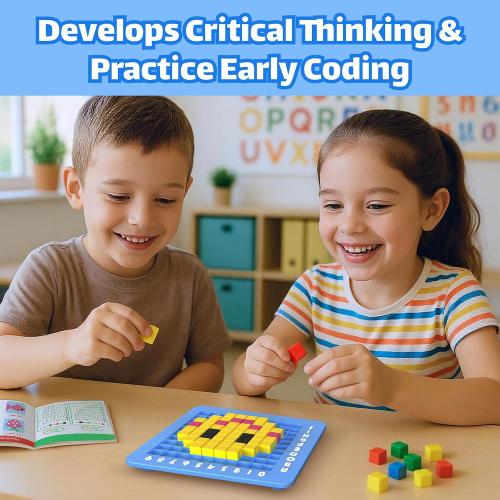 STEM Toys Pixel Art Kit for Kids - Arts and Crafts Gift for Boys & Girls 5