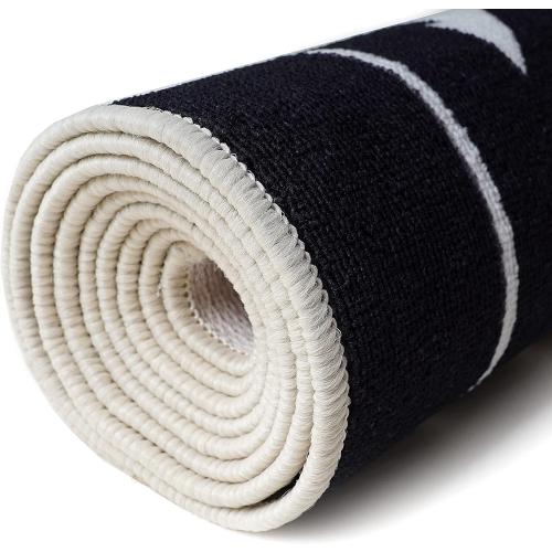 Aucuda Southwest Drum Rug 6x6.6ft Large Drum Mat Outdoor, Tightly Woven Fabric Cool Drum Set Carpet with Non-Slip Grip Bottom, Electric Drum Accessories Studio, Apartment, Soundproof, No Crease.