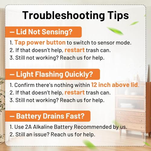 2 Pack 2.7 Gal Bathroom Trash Can with Lid, Automatic Trash Can Small Smart Garbage Can Touchless, Slim Motion Sensor Waterproof Plastic Trash Bins for Bedroom Office Kitchen Toilet