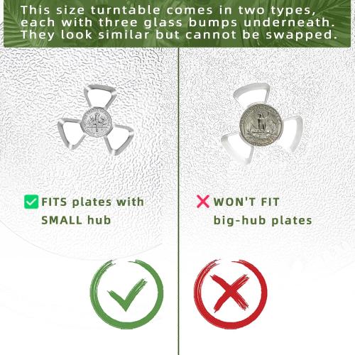 14 Microwave Glass Plate for LG Microwave Plate MJS47373304, 14 Inch Microwave Glass Turntable for Panasonic F0601CD00BP A06014000AP
