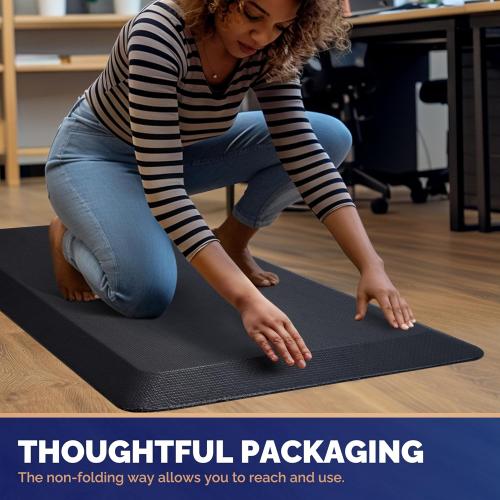FEATOL Anti Fatigue Mat for Standing, 9/10 Extra Thick Ergonomic Standing Desk Mat, Comfort Memory Foam Standing Mat at Home,Office All Day (20 x 32, ‼️Mat style is different but size is accurate‼️
