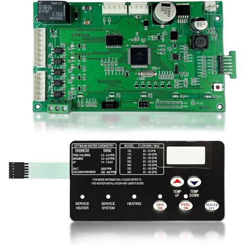 42002-0007S Control Board Kit Replacement for Most Pentair MasterTemp Sta-Rite Max-E-Therm Most NA and LP Series Pool and SPA Heater Electrical Systems, with 472610Z Switch Membrane Pad